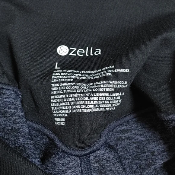 Zella Maternity 7/8 Black and Blue Marled Leggings - Picture 6 of 6